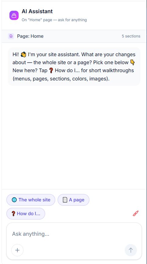 AI writing assistant rewriting a text field and translating it
